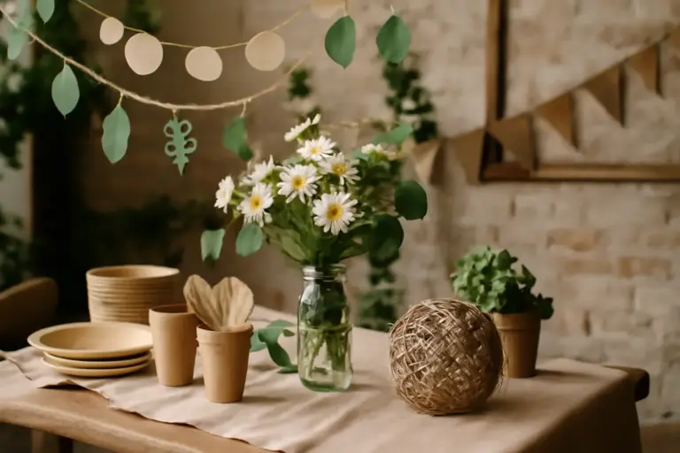 Decorazioni a tema sostenibile per eventi: materiali e idee facili da realizzare